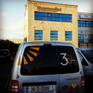 Van with 30th anniversary logo 