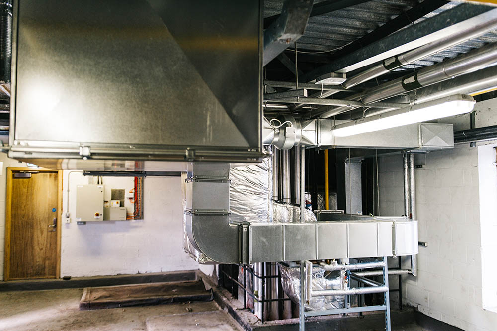 Thermodial ductwork system in plantroom