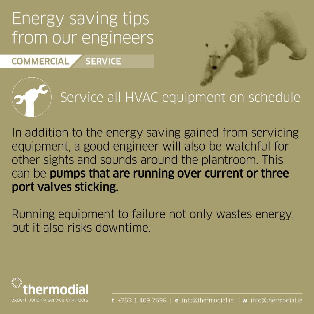 Service on schedule - Thermodial commercial HVAC energy saving tip, Friday